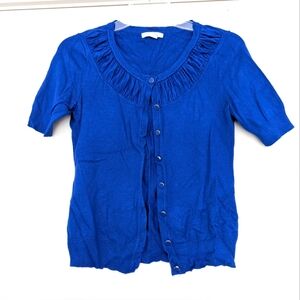 EUC Cobalt Blue Vintage Style New York & Co Cardigan Button Down Sweater, WS